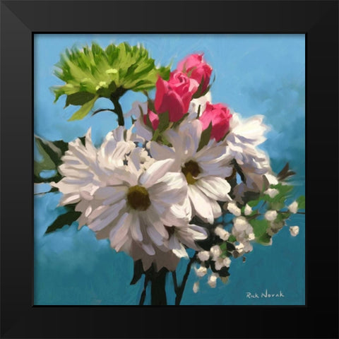 Still Floral I Black Modern Wood Framed Art Print by Novak, Rick