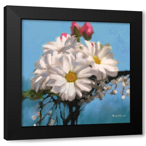 Still Floral II Black Modern Wood Framed Art Print by Novak, Rick