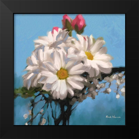 Still Floral II Black Modern Wood Framed Art Print by Novak, Rick