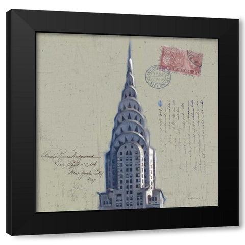 Postage Skyscraper I Black Modern Wood Framed Art Print with Double Matting by Novak, Rick