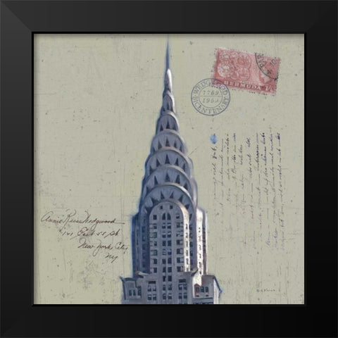 Postage Skyscraper I Black Modern Wood Framed Art Print by Novak, Rick