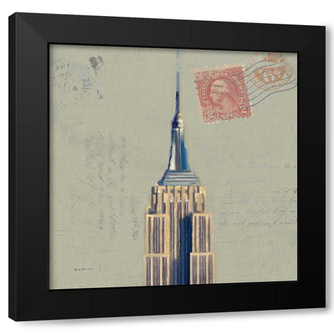 Postage Skyscraper II Black Modern Wood Framed Art Print by Novak, Rick
