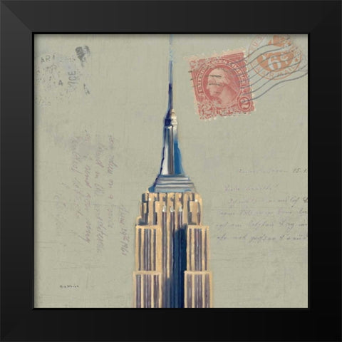 Postage Skyscraper II Black Modern Wood Framed Art Print by Novak, Rick