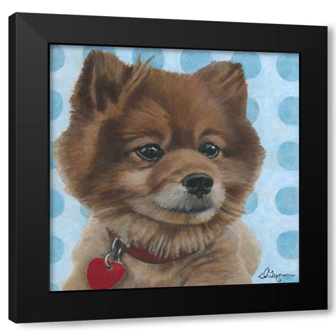 Dlynns Dogs - Jordan Black Modern Wood Framed Art Print with Double Matting by Roll, Dlynn