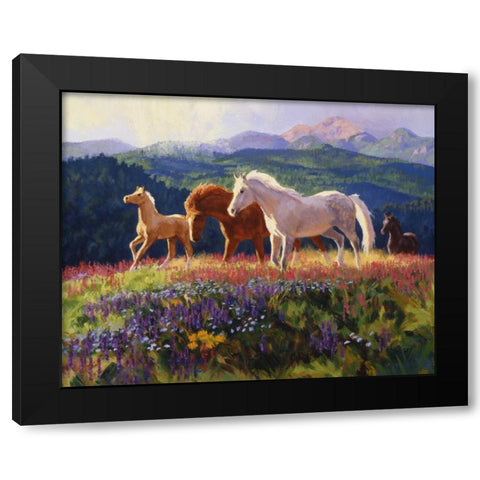 The Light Fantastic Black Modern Wood Framed Art Print by Goldrick, Claire