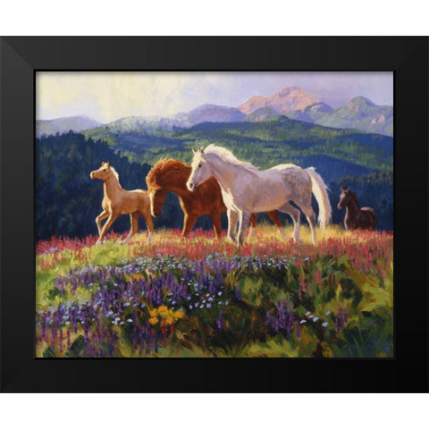 The Light Fantastic Black Modern Wood Framed Art Print by Goldrick, Claire