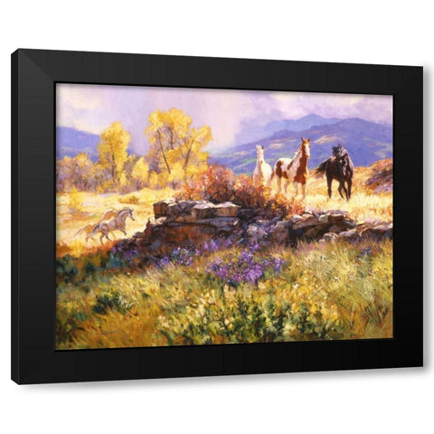 Stormy Afternoon Black Modern Wood Framed Art Print by Goldrick, Claire