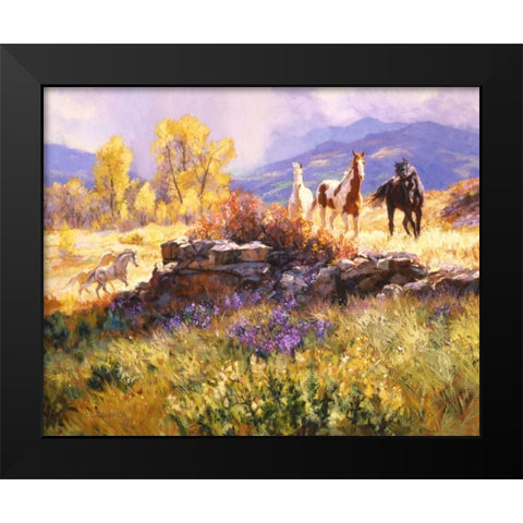 Stormy Afternoon Black Modern Wood Framed Art Print by Goldrick, Claire