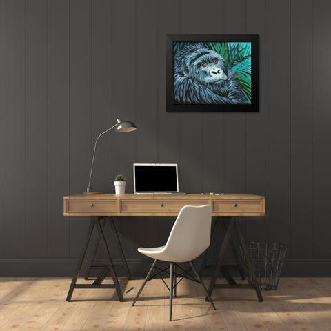 Jungle Monkey II Black Modern Wood Framed Art Print by Vitaletti, Carolee