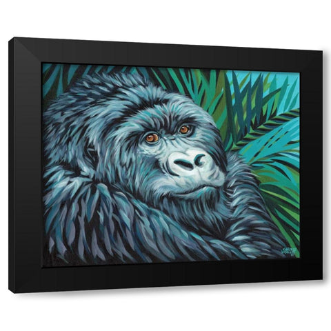 Jungle Monkey II Black Modern Wood Framed Art Print with Double Matting by Vitaletti, Carolee