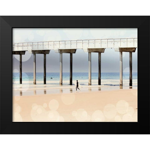 Boardwalk I Black Modern Wood Framed Art Print by Coomes, Sylvia