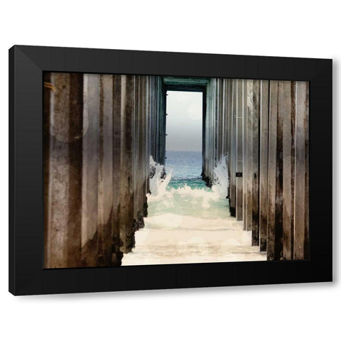 Boardwalk II Black Modern Wood Framed Art Print by Coomes, Sylvia