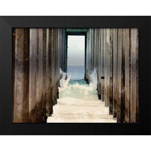 Boardwalk II Black Modern Wood Framed Art Print by Coomes, Sylvia