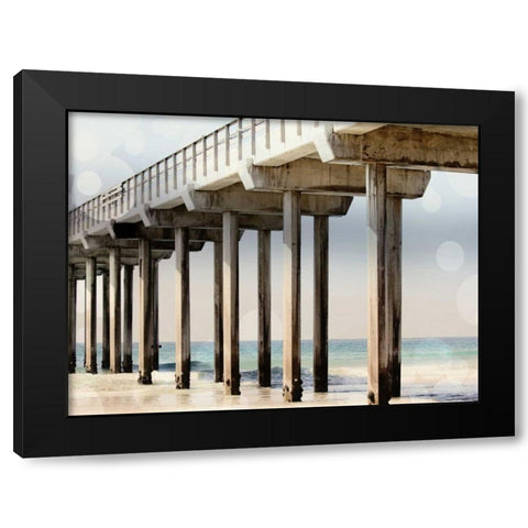 Boardwalk III Black Modern Wood Framed Art Print with Double Matting by Coomes, Sylvia