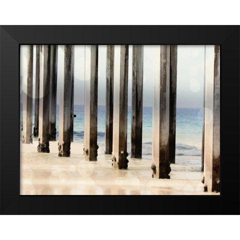Boardwalk IV Black Modern Wood Framed Art Print by Coomes, Sylvia