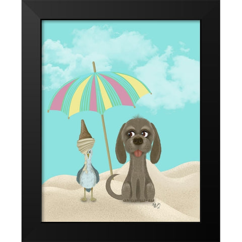 Bebe-Cream of the Crop Black Modern Wood Framed Art Print by Fab Funky