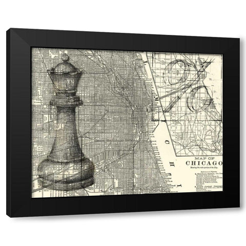 Office Sketches Collection E Black Modern Wood Framed Art Print by Ethan Harper