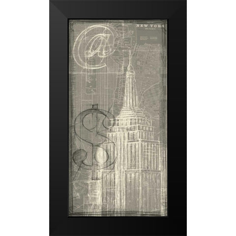 Office Sketches Collection F Black Modern Wood Framed Art Print by Harper, Ethan