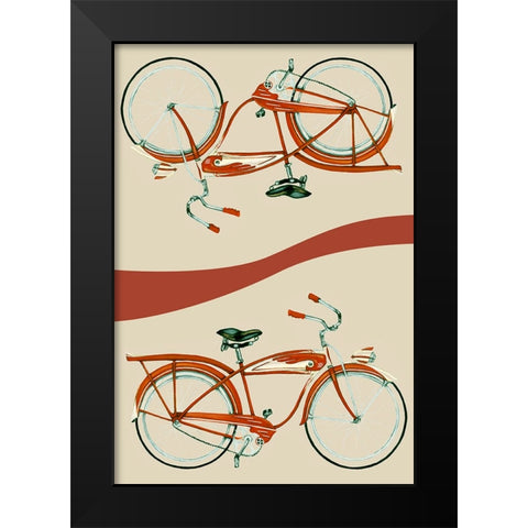 Retro Bike Collection E Black Modern Wood Framed Art Print by Goldberger, Jennifer