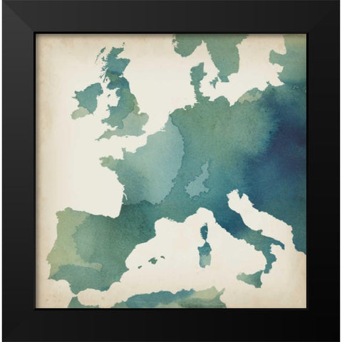 Watercolor Map Collection G Black Modern Wood Framed Art Print by Popp, Grace