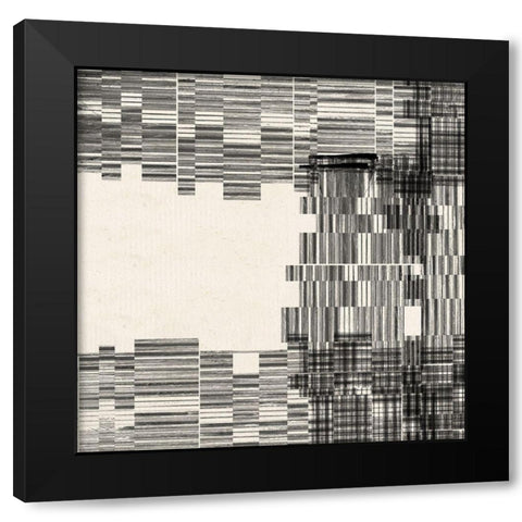 Stagger-Start Collection H Black Modern Wood Framed Art Print with Double Matting by Goldberger, Jennifer