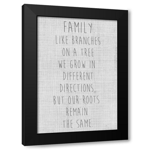 Simply Family Collection F Black Modern Wood Framed Art Print with Double Matting by Popp, Grace