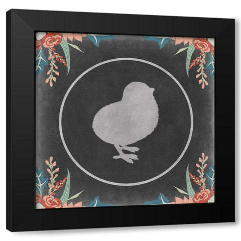 A Touch of Teal Collection E Black Modern Wood Framed Art Print with Double Matting by Goldberger, Jennifer