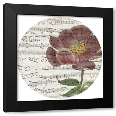 Musical Paris Collection H Black Modern Wood Framed Art Print by Jennifer Goldberger