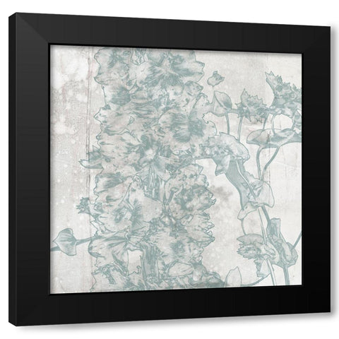 A Touch of Teal Collection C Black Modern Wood Framed Art Print with Double Matting by Goldberger, Jennifer