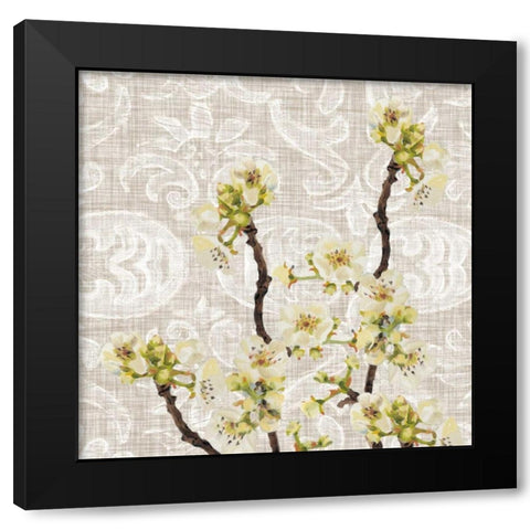 Flower Collection Study E Black Modern Wood Framed Art Print by Miller, Diane
