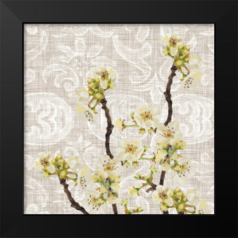Flower Collection Study E Black Modern Wood Framed Art Print by Miller, Diane