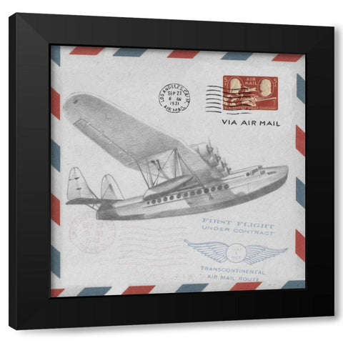 Aeronautic Collection B Black Modern Wood Framed Art Print by Ethan Harper