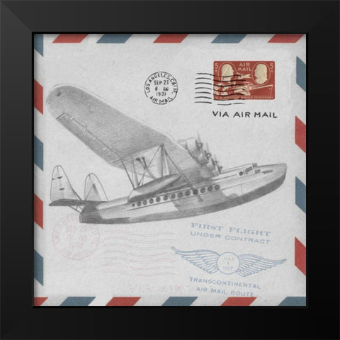 Aeronautic Collection B Black Modern Wood Framed Art Print by Ethan Harper