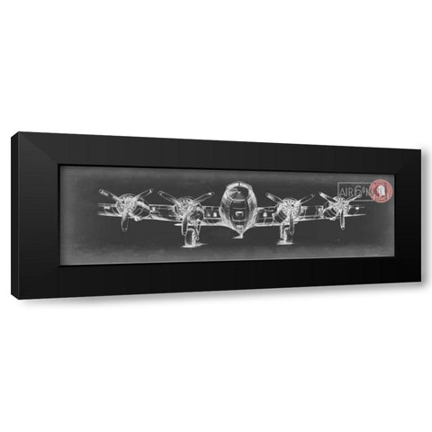 Aeronautic Collection F Black Modern Wood Framed Art Print with Double Matting by Ethan Harper