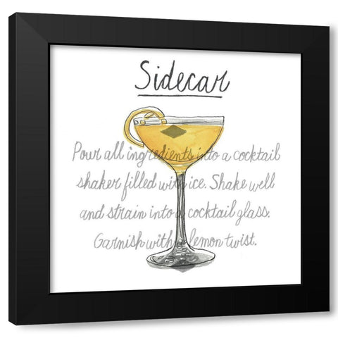 Classic Cocktails Collection D Black Modern Wood Framed Art Print with Double Matting by McCavitt, Naomi