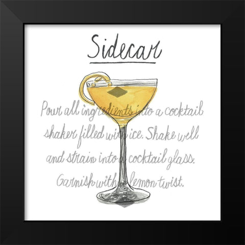 Classic Cocktails Collection D Black Modern Wood Framed Art Print by McCavitt, Naomi