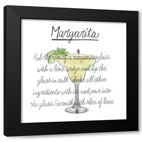 Classic Cocktails Collection F Black Modern Wood Framed Art Print by McCavitt, Naomi
