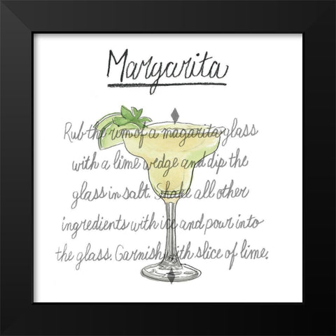 Classic Cocktails Collection F Black Modern Wood Framed Art Print by McCavitt, Naomi