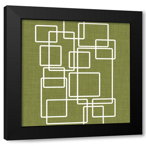 Retro Mod Collection D Black Modern Wood Framed Art Print by Ilosky, Pam