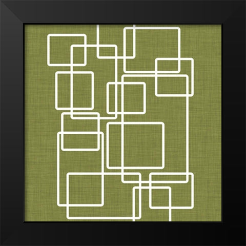 Retro Mod Collection D Black Modern Wood Framed Art Print by Ilosky, Pam