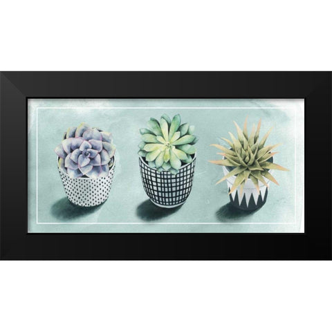 Succulent Love Collection C Black Modern Wood Framed Art Print by Popp, Grace