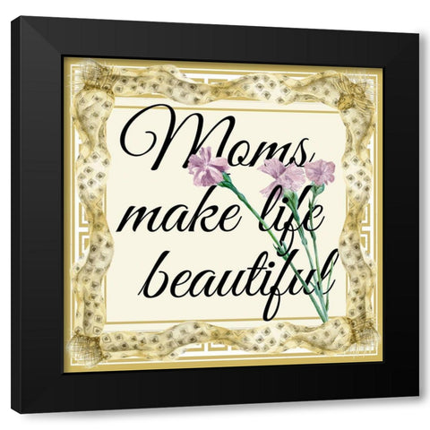 Mothers Day Collection A Black Modern Wood Framed Art Print by Wang, Melissa