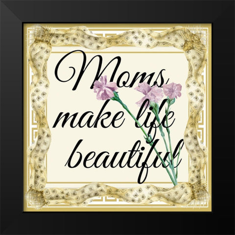 Mothers Day Collection A Black Modern Wood Framed Art Print by Wang, Melissa