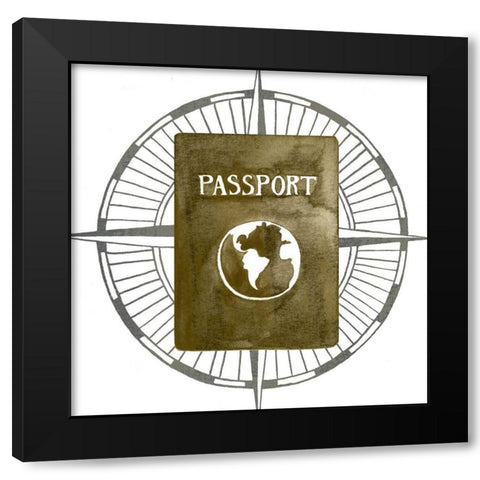Traveling Dreamer Collection H Black Modern Wood Framed Art Print with Double Matting by Popp, Grace