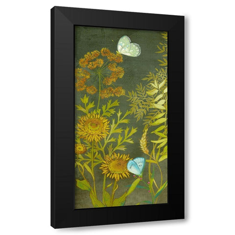 Birding Collection B Black Modern Wood Framed Art Print by Zarris, Chariklia