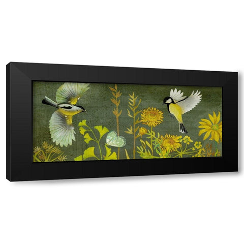 Birding Collection H Black Modern Wood Framed Art Print with Double Matting by Zarris, Chariklia