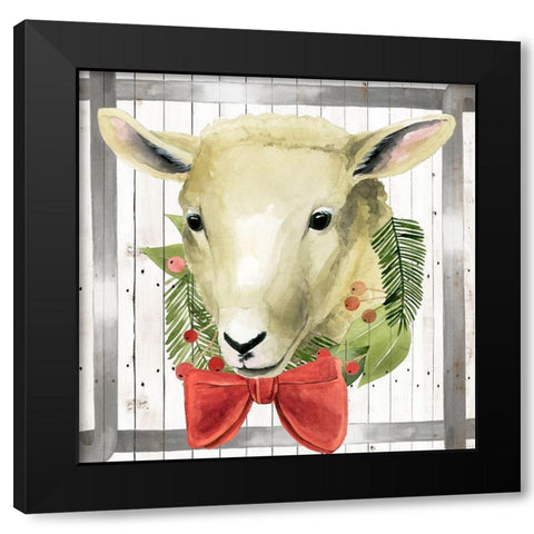 Festive Farm Collection E Black Modern Wood Framed Art Print with Double Matting by Popp, Grace