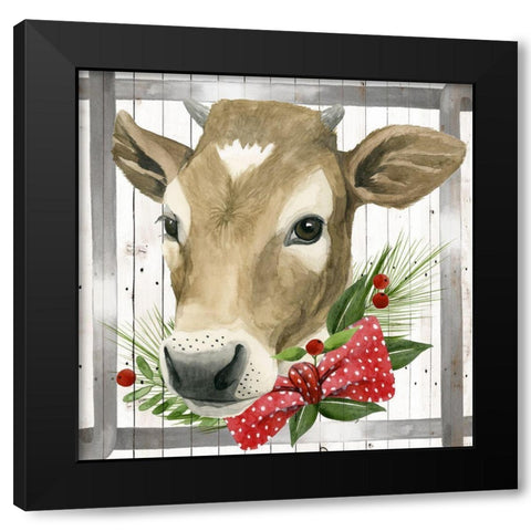 Festive Farm Collection H Black Modern Wood Framed Art Print with Double Matting by Popp, Grace