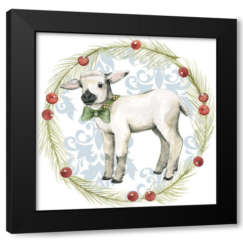 Santas Farm Collection E Black Modern Wood Framed Art Print with Double Matting by Popp, Grace