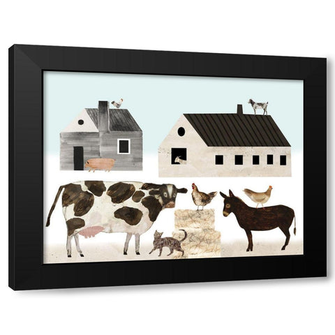 Barnyard Buds Collection A Black Modern Wood Framed Art Print by Borges, Victoria
